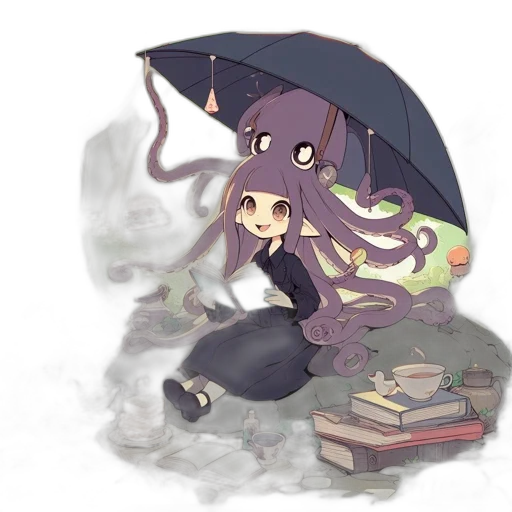 umbrella, weapon, staff, creature transparent PNG cut-out