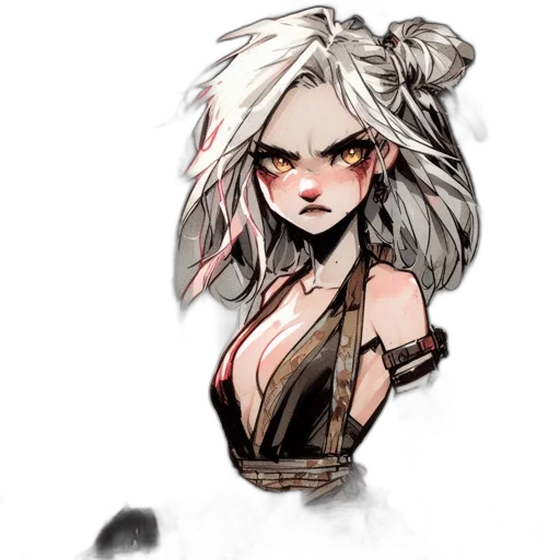 mask, hair, dress, creature transparent PNG cut-out
