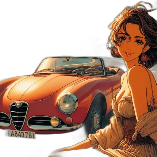 car, jewelry, comic book art, concept art transparent PNG cut-out