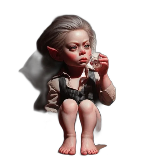 creature, face, bottle, concept art transparent PNG cut-out