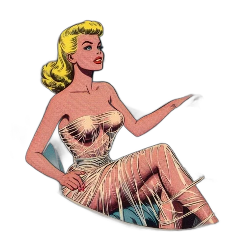 dress, comic book art, cartoon, concept art transparent PNG cut-out