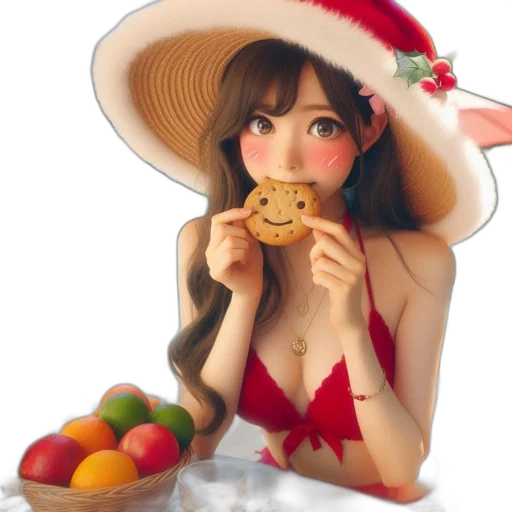 food, hat, dress, photorealistic transparent PNG cut-out