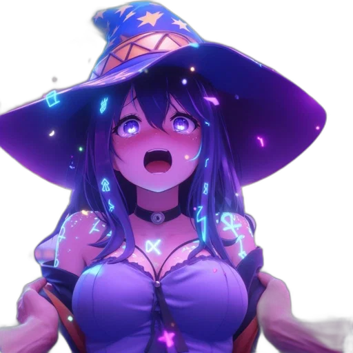 hat, dress, staff, crown transparent PNG cut-out