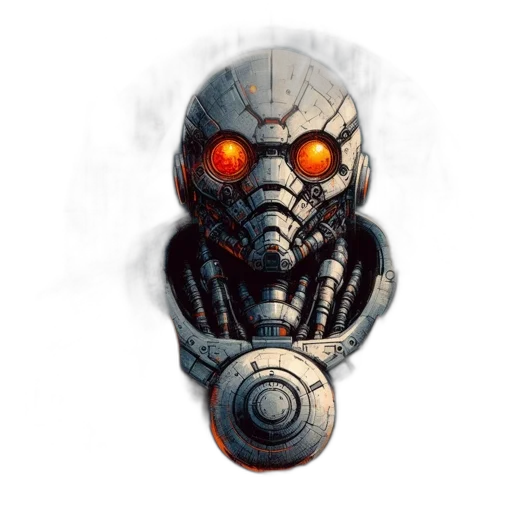 robot, mask, face, creature transparent PNG cut-out