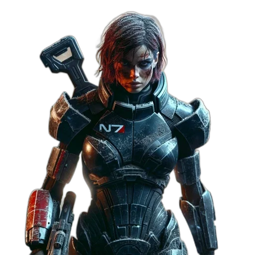 robot, weapon, staff, face transparent PNG cut-out