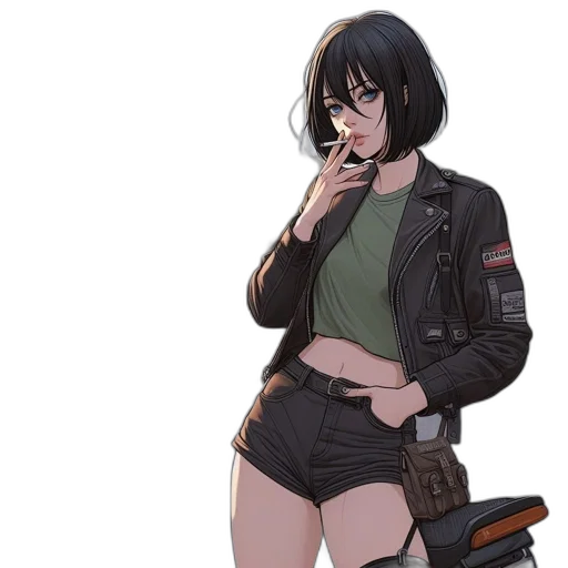 jacket, weapon, staff, concept art transparent PNG cut-out