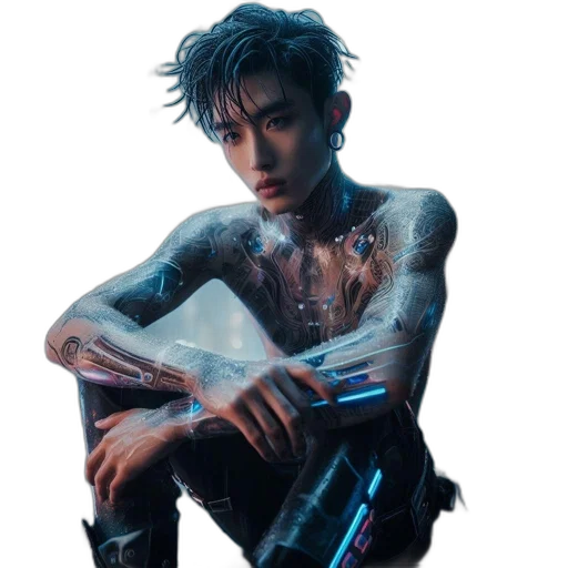 cyberpunk, photorealistic, concept art, fantasy art transparent PNG cut-out