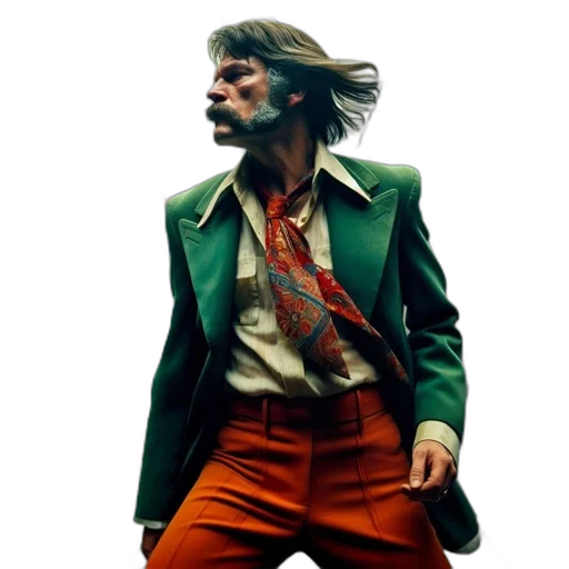 jacket, concept art, green, man transparent PNG cut-out