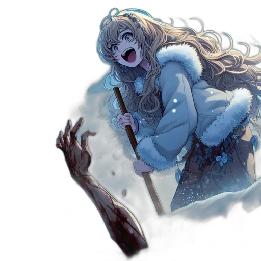 creature, dress, sword, concept art transparent PNG cut-out