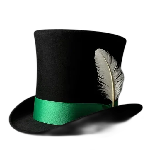 hat, green, black, band transparent PNG cut-out