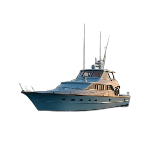 3d render, model, radio, boat transparent PNG cut-out