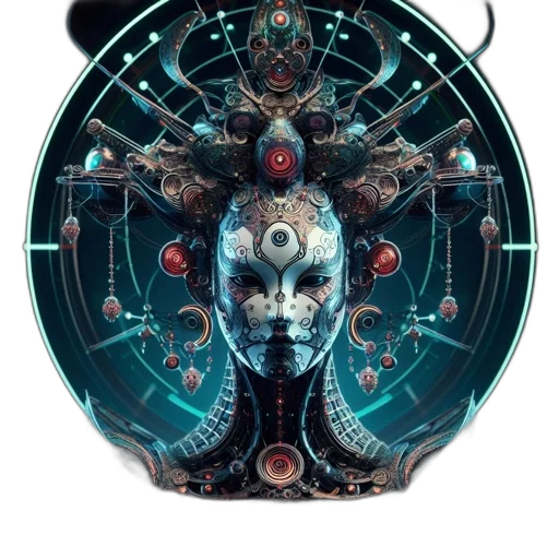 mask, jewelry, robot, face transparent PNG cut-out