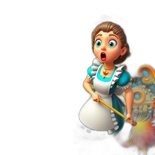 staff, dress, jewelry, 3d render transparent PNG cut-out