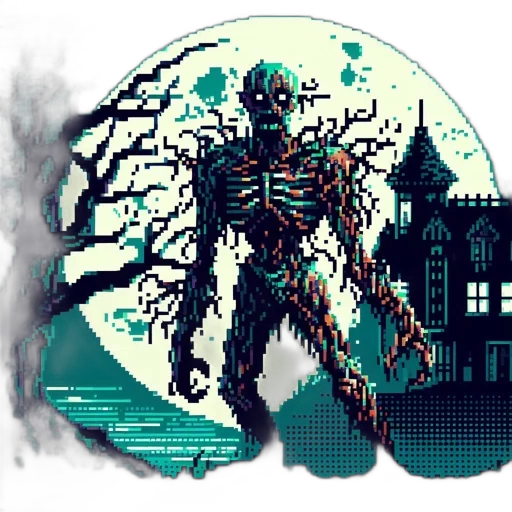 creature, pixel art, concept art, comic book art transparent PNG cut-out