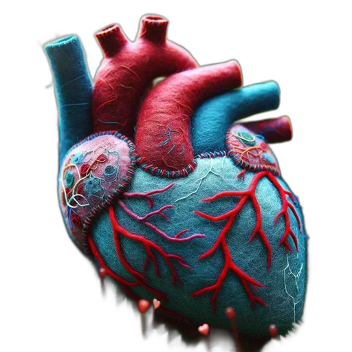 3d render, concept art, pixel art, heart-shaped transparent PNG cut-out