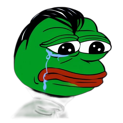 face, animated, frog, teary transparent PNG cut-out