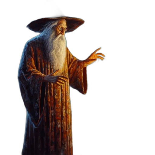 hat, staff, sword, fantasy art transparent PNG cut-out