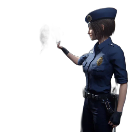 staff, weapon, jacket, robot transparent PNG cut-out