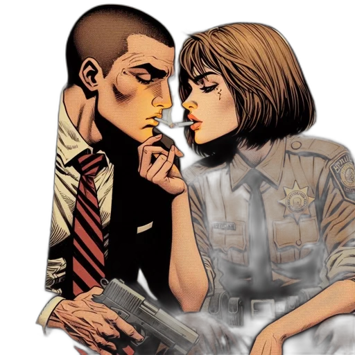 comic book art, concept art, photorealistic, cartoon transparent PNG cut-out