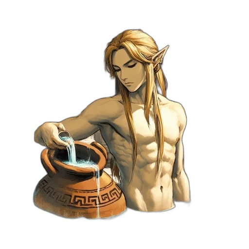 weapon, bottle, jewelry, fantasy art transparent PNG cut-out