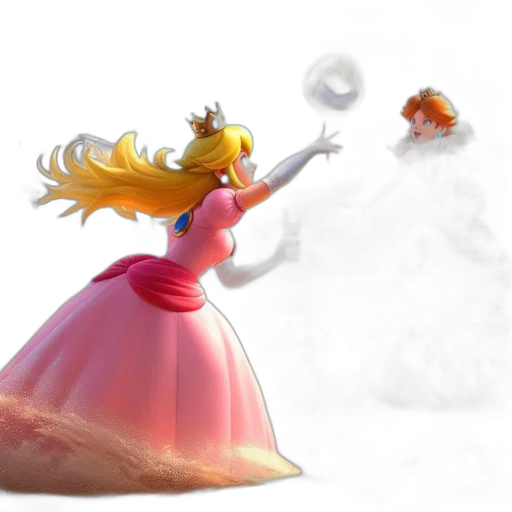 dress, crown, concept art, 3d render transparent PNG cut-out