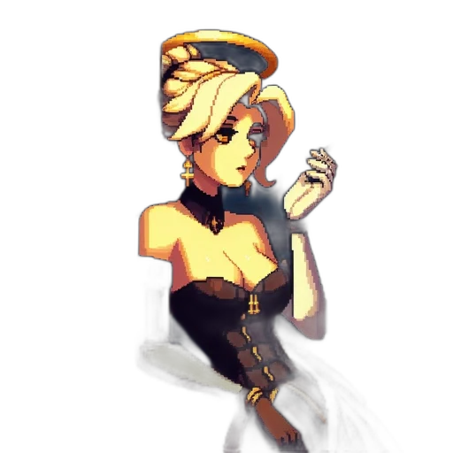 staff, hat, dress, crown transparent PNG cut-out