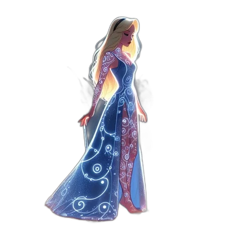 dress, fantasy art, concept art, watercolor transparent PNG cut-out
