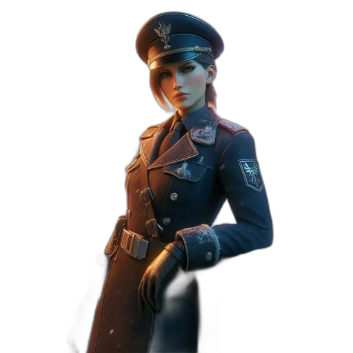 staff, jacket, hat, dress transparent PNG cut-out