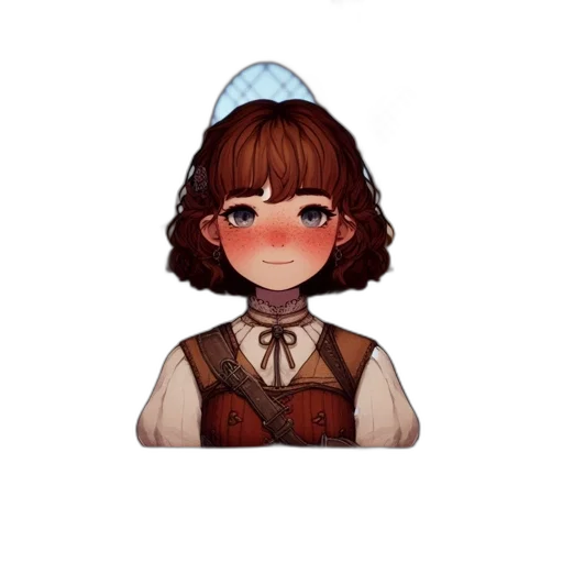 hat, staff, face, hair transparent PNG cut-out