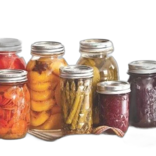 food, cover, jars, preserving transparent PNG cut-out