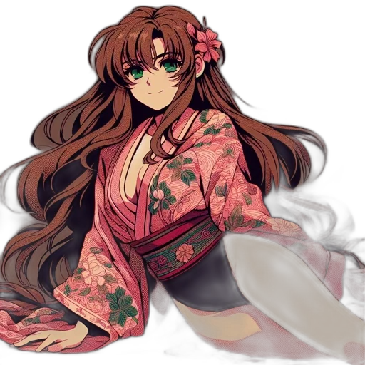 dress, flower, anime, watercolor transparent PNG cut-out