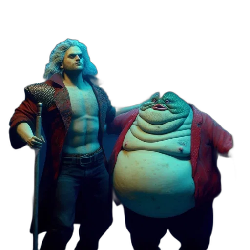 jacket, creature, concept art, 3d render transparent PNG cut-out