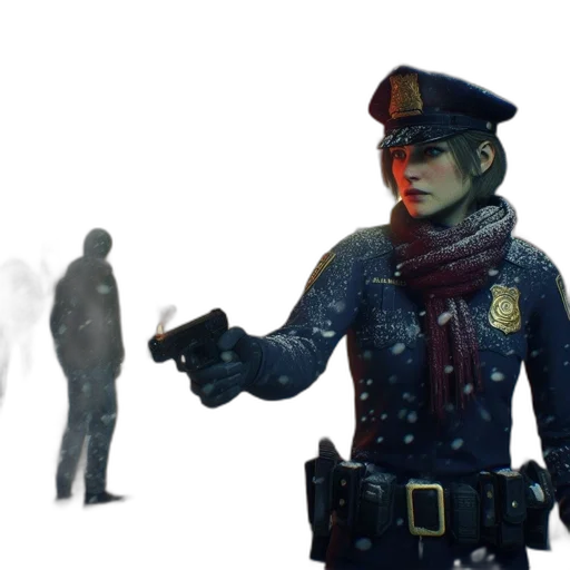 staff, jacket, weapon, face transparent PNG cut-out