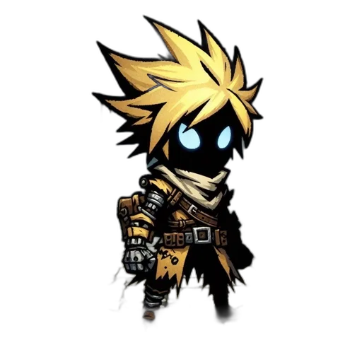 mask, staff, jacket, pixel art transparent PNG cut-out