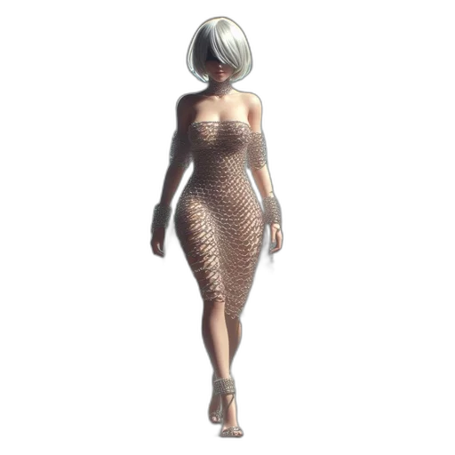 dress, robot, creature, concept art transparent PNG cut-out