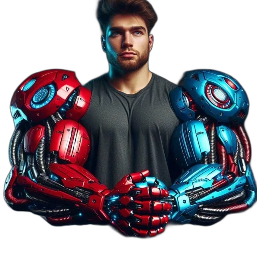 robot, weapon, jacket, concept art transparent PNG cut-out