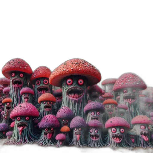 creature, hat, hair, mask transparent PNG cut-out