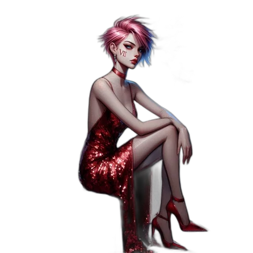 dress, staff, creature, concept art transparent PNG cut-out