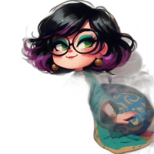 dress, staff, jewelry, face transparent PNG cut-out