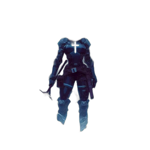 robot, jacket, weapon, sword transparent PNG cut-out