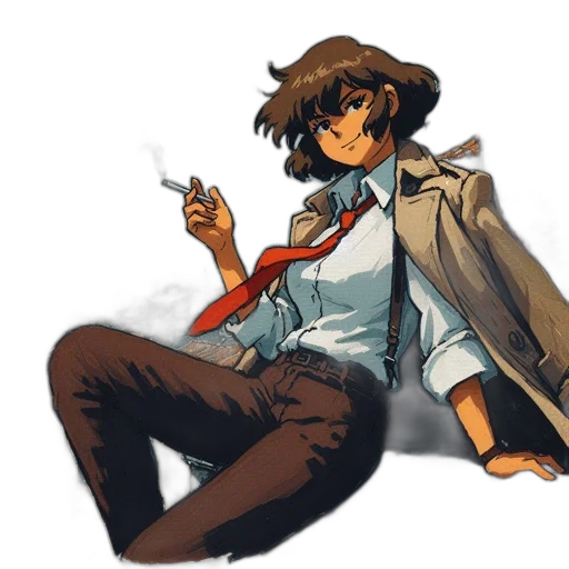 staff, jacket, weapon, concept art transparent PNG cut-out