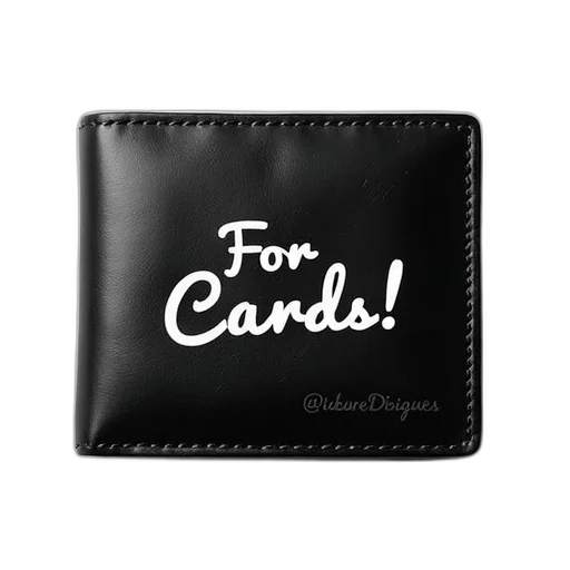 black, leather, wallet, white transparent PNG cut-out