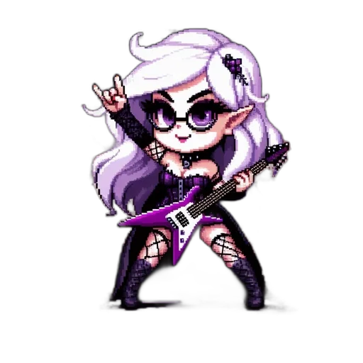 pixel art, cartoon, cyberpunk, anime transparent PNG cut-out