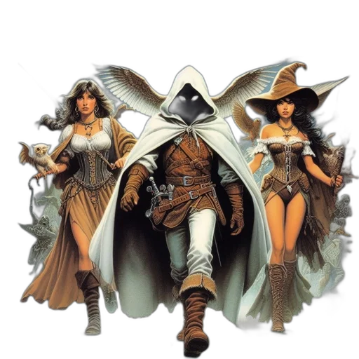 concept art, fantasy art, comic book art, pixel art transparent PNG cut-out