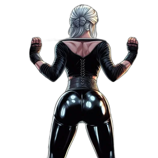 jacket, robot, weapon, comic book art transparent PNG cut-out