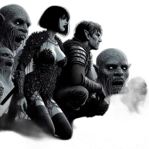 comic book art, concept art, fantasy art, 3d render transparent PNG cut-out