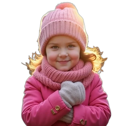 hat, jacket, face, jewelry transparent PNG cut-out