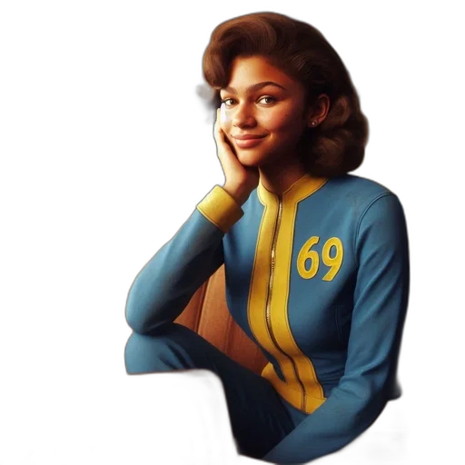 jacket, face, comic book art, concept art transparent PNG cut-out