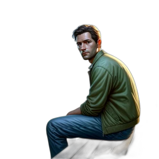 jacket, face, robot, concept art transparent PNG cut-out