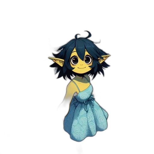 staff, creature, dragon, dress transparent PNG cut-out